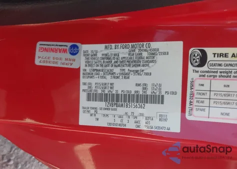 2011 Ford Mustang V6 z USA, uszkodzony, nr VIN 1ZVBP8AM1B5156362